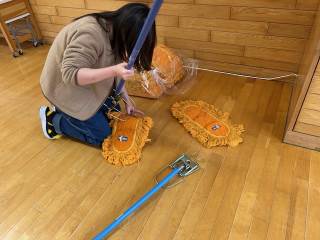 ウッドクラフト 掃除用具入れ 身体測定セット 教室の床×2 ウッド