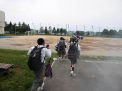 札幌市立上篠路中学校避難訓練